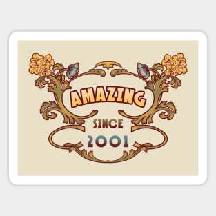 AMAZING SINCE 2001 art nouveau vintage retro 2000s Magnet